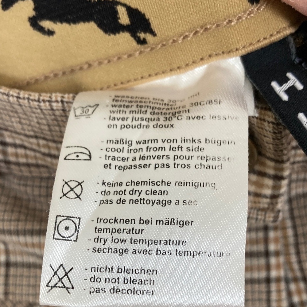 HKM Womens Plaid Brown Equestrian Riding Pants Size US 30 Stretch Classic - Picture 4 of 16